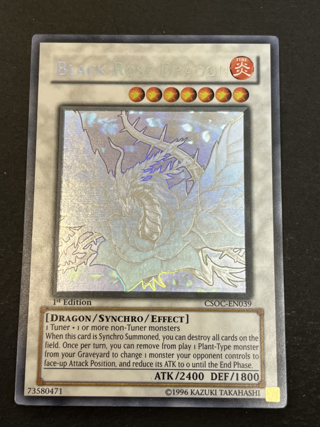 状態B〕☆英語版☆ブラックローズドラゴン【ホログラフィック】{CSOC