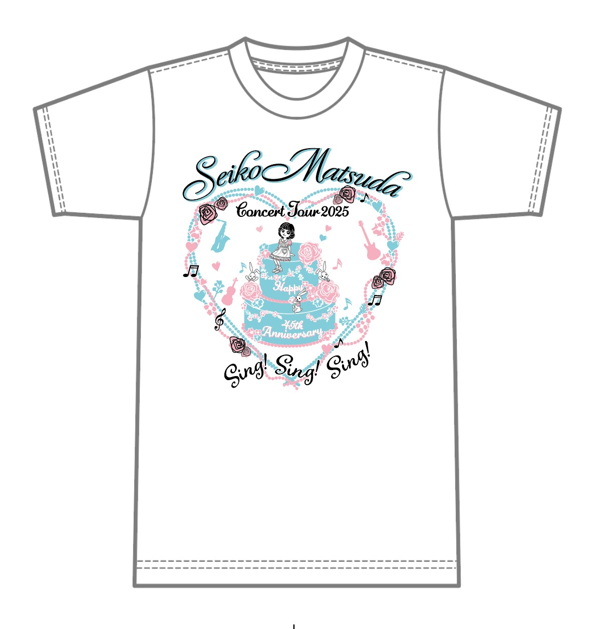 2025 ツアーTシャツ WHITE｜松田聖子｜felicia club by SEIKO MATSUDA