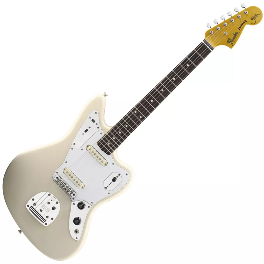 Fender Johnny Marr Jaguar (USA, RW) - olympic white Retro rock