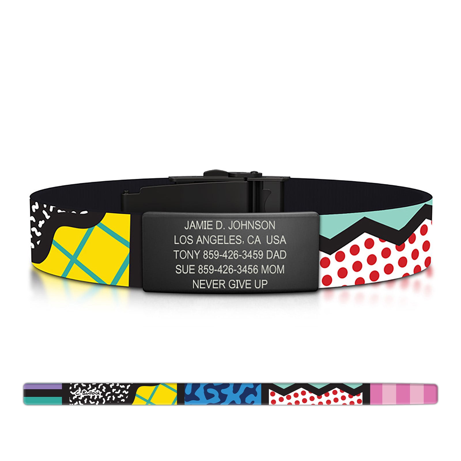 Wrist ID Elite Silicone Clasp ID Bracelet | 19 MM | Slate | ROAD iD