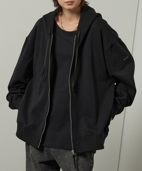 パーカー 「Alfred Alex」Rubber Logo Zip Hoodie/ラバーロゴ