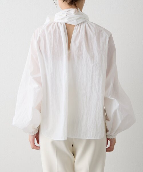 Whim Gazette（ウィム ガゼット） ブラウス シャツ ギャザーボウタイ