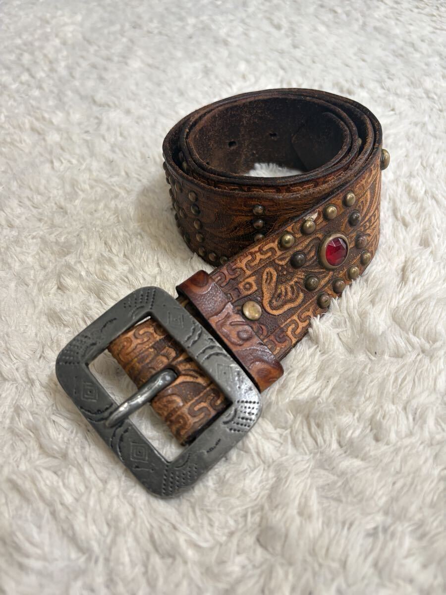 Yahoo!オークション -「rrl ダブルアールエル レザーベルト」(男性用