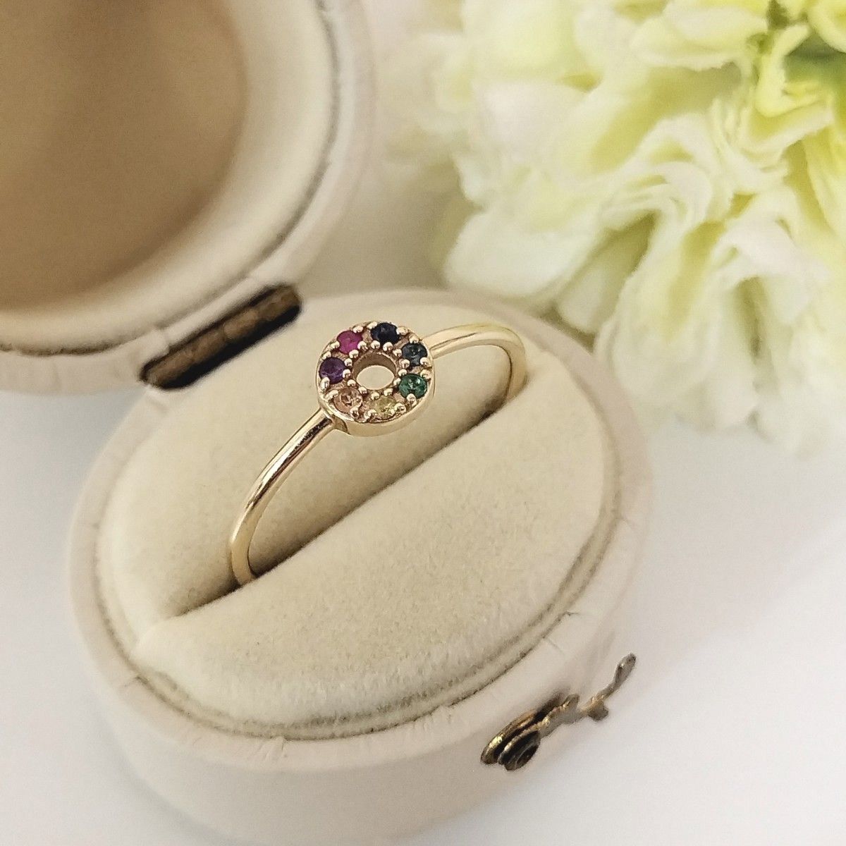 ete エテ レインボー K10 ナチュラルストーンリング｜Yahoo!フリマ（旧