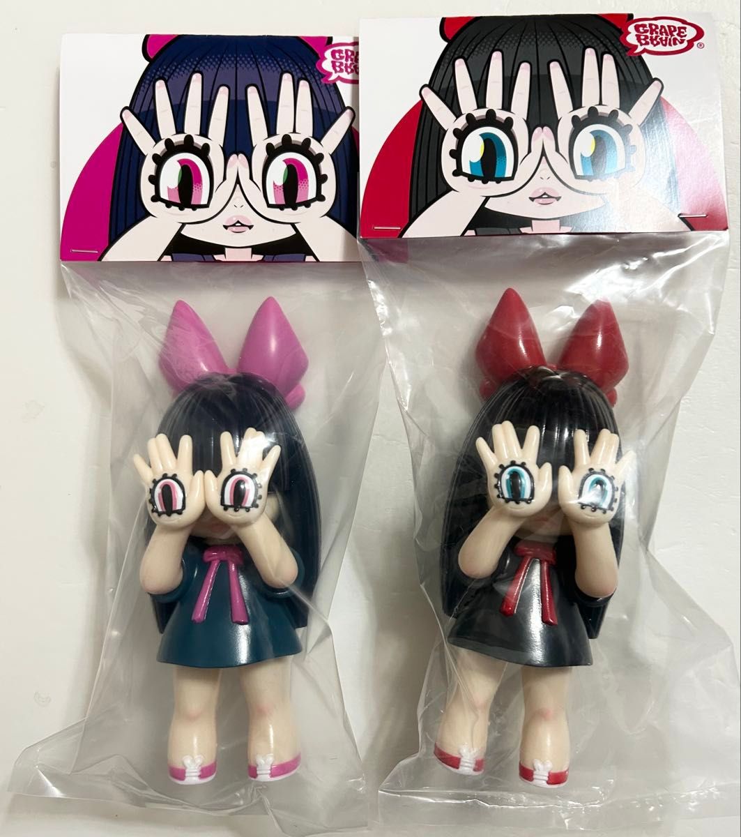 新品 GRAPE BRAIN 手の目少女にぎるちゃん 1st 2nd あいいろ ソフビ