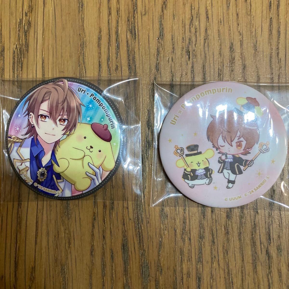 新品 カラフルピーチ サンリオ うり 等身 からぴち 缶バッジ