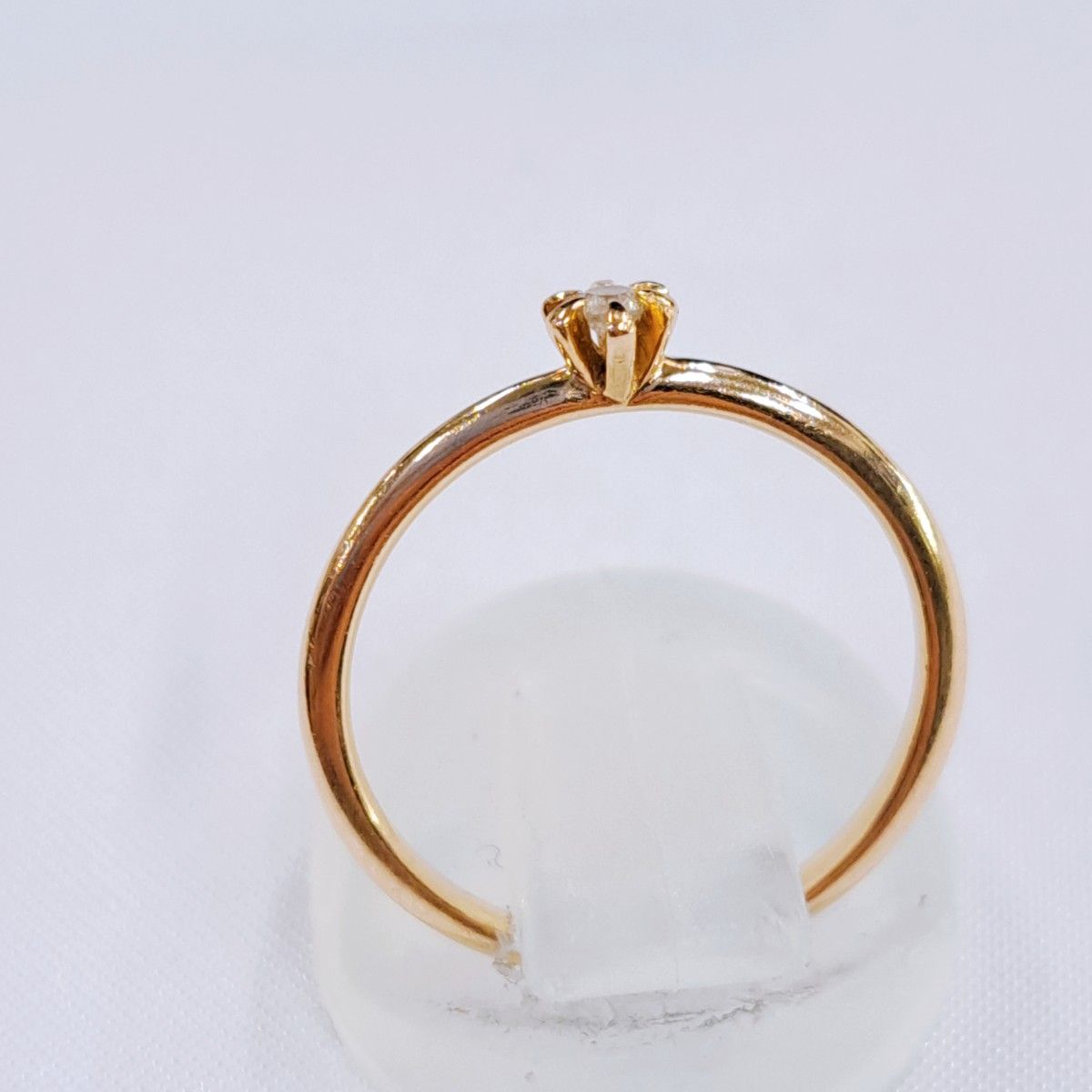 agete アガット K10 YG リング イエローゴールド ダイヤモンド 0 01ct