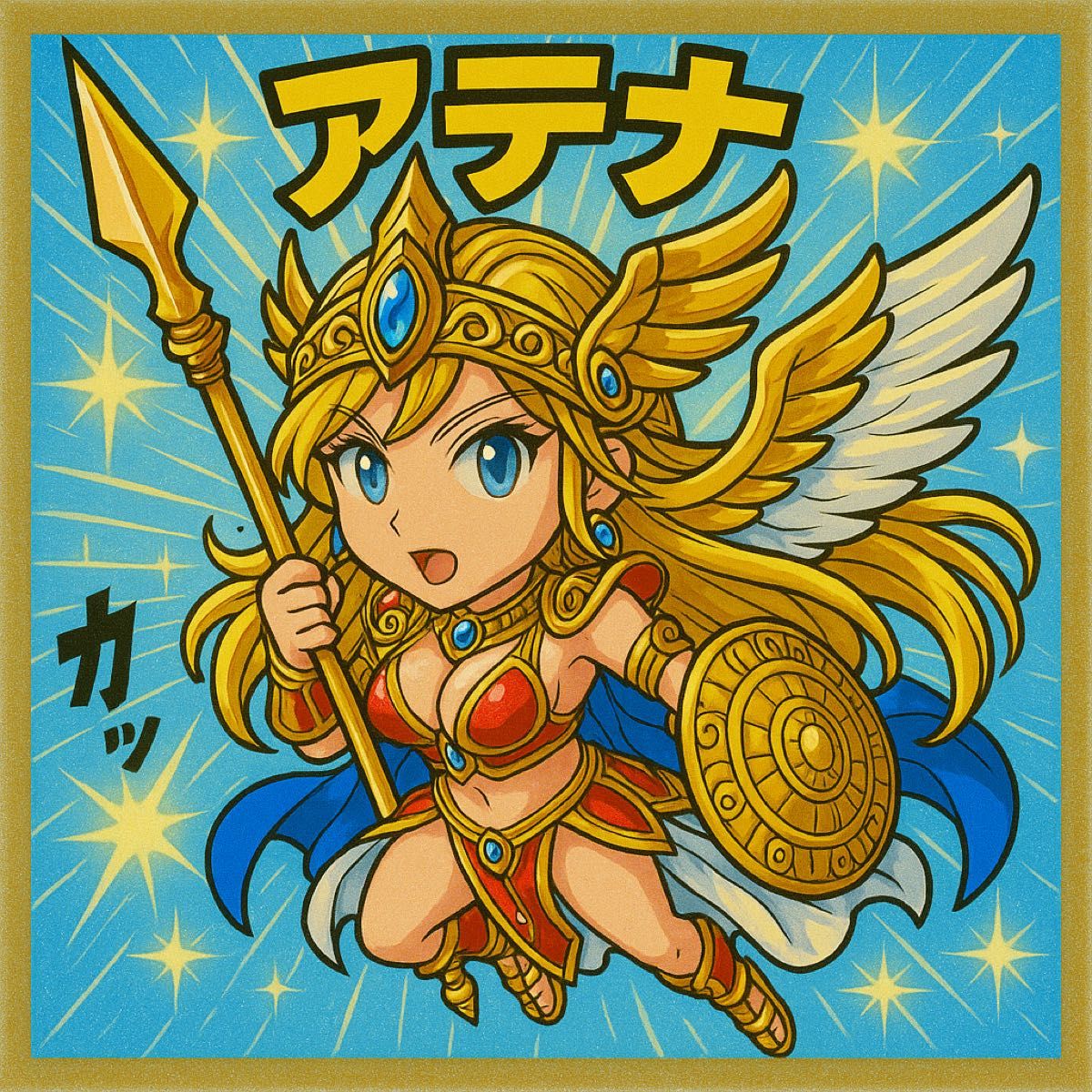 ギリシア神話「アテナ」 ビックリマン風 自作シール1枚｜Yahoo!フリマ