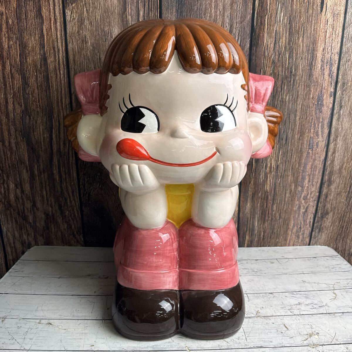 陶器製 ペコちゃん 非売品 レトロ 昭和レトロ アンティーク 陶器