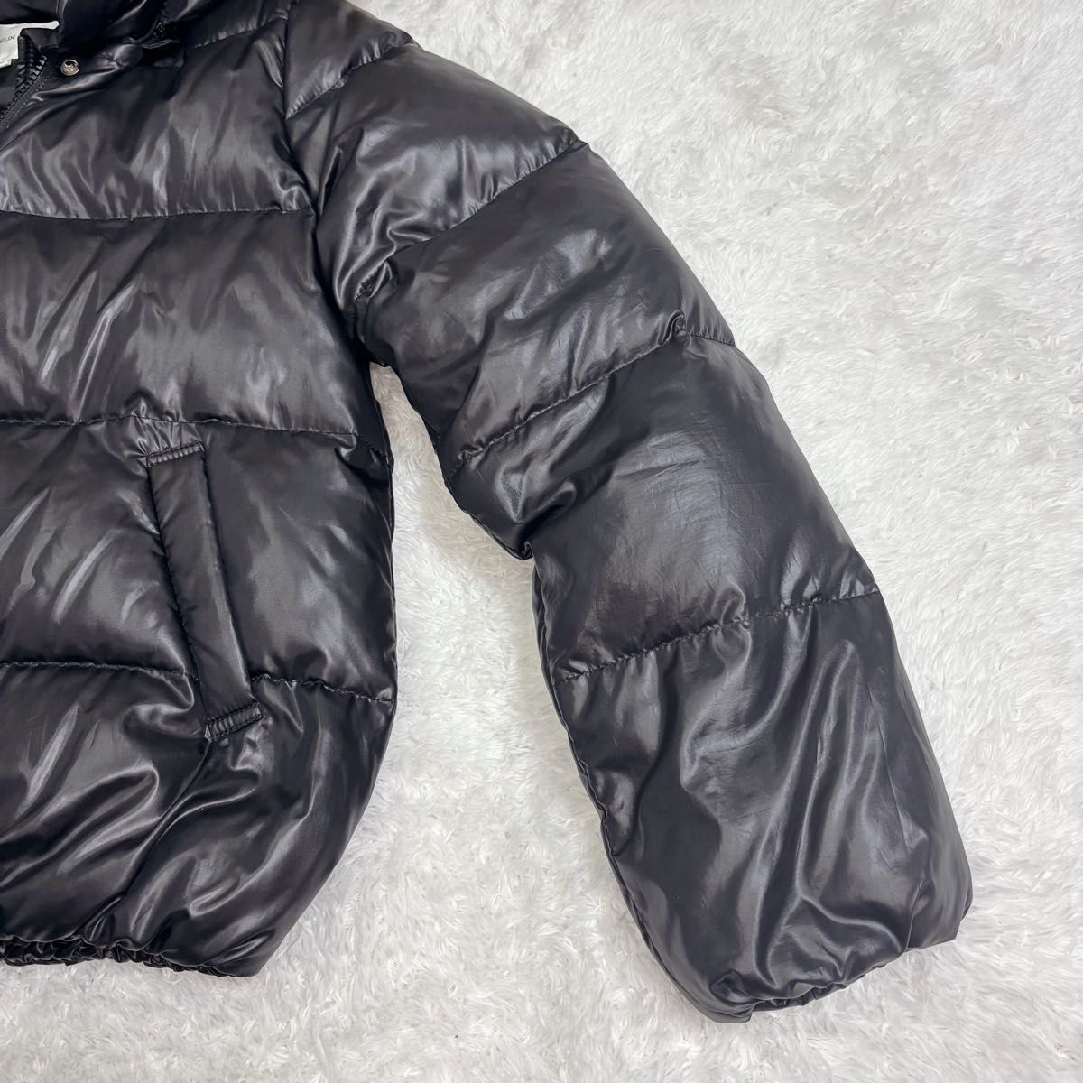 y2k archive ファー付きダウンジャケット 平成 ギャル 光沢 短丈