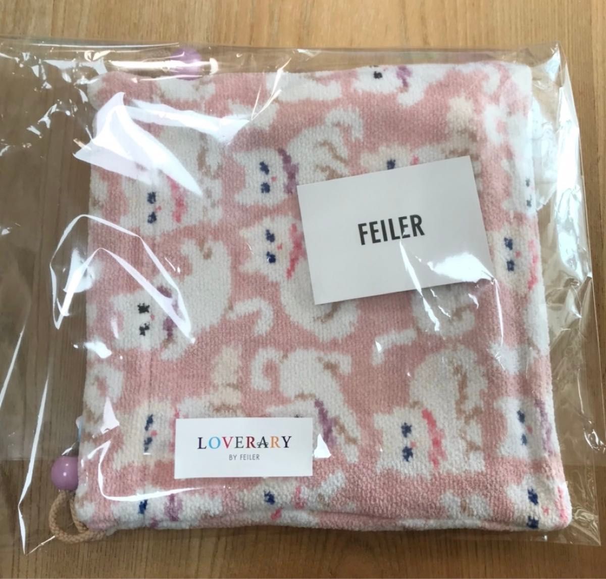 即日発送 新品タグ付き フェイラー FEILER モフモフネコチャン 巾着