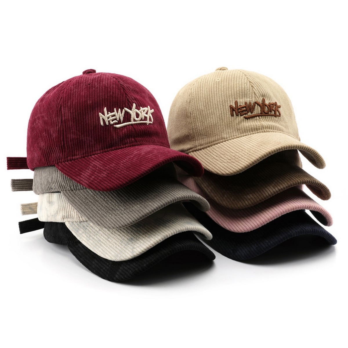 8色NEWYORK刺繍コーデュロイ キャップ G112 | wshot
