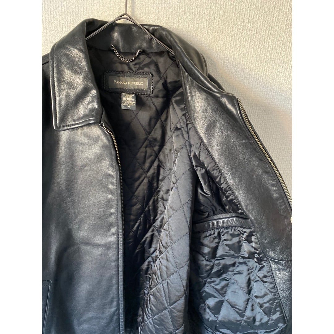 90s banana republic black leather jacket | protocol