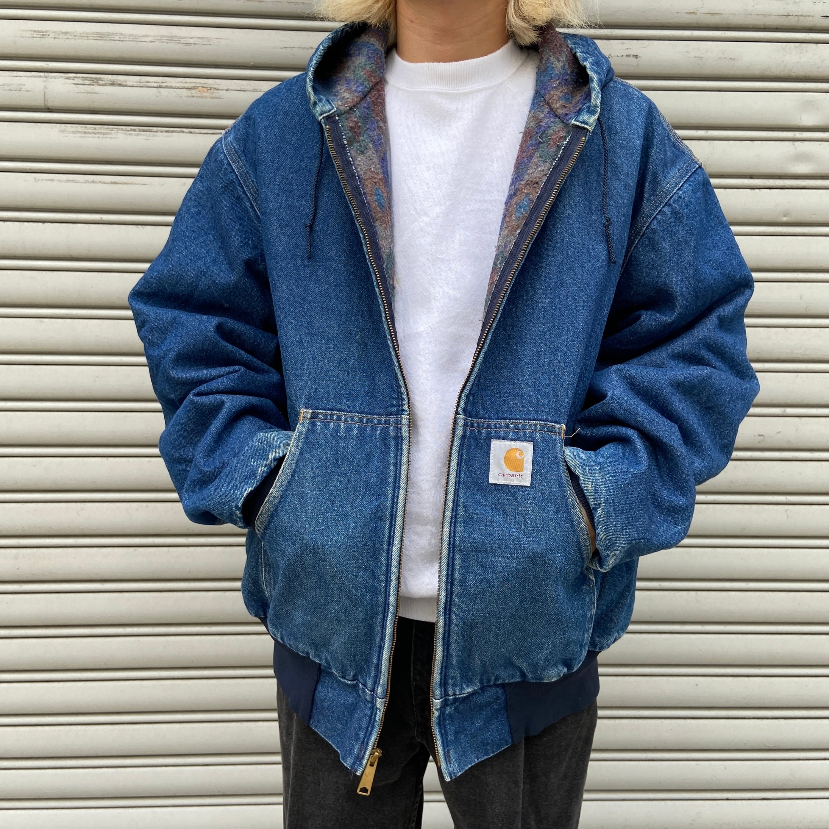 80s Carhartt デニムアクティブジャケット ブランケット XL相当 | 古着