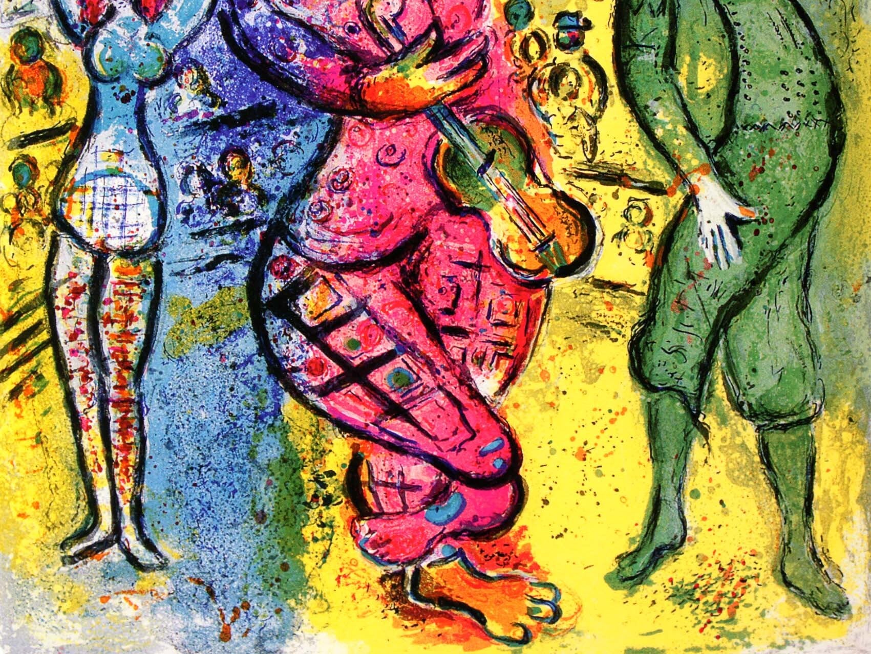 マルク シャガール絵画「サーカス2」額縁4色選択可能 作品証明書 展示