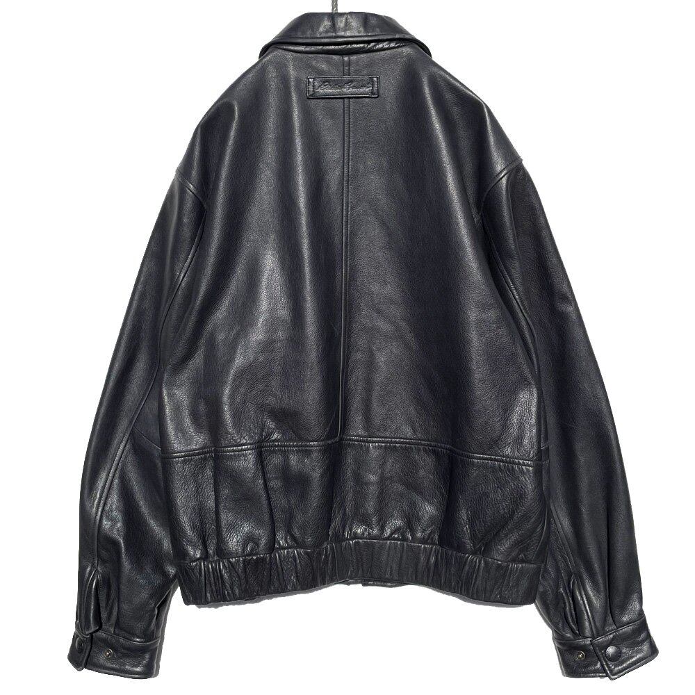 Eddie Bauer] Single Zip-up Leather Jacket [1990s] Vintage Single