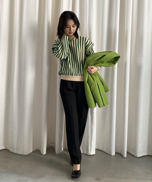 Ameri（アメリ）の「SWELL STRIPE KNIT（ニット/セーター）」 - WEAR