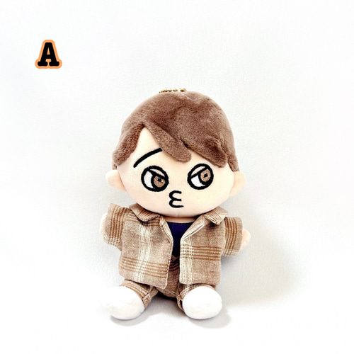 ∞ちびぬい］ジャケット+パンツset・チェック柄 ぬいぐるみ SHIKI