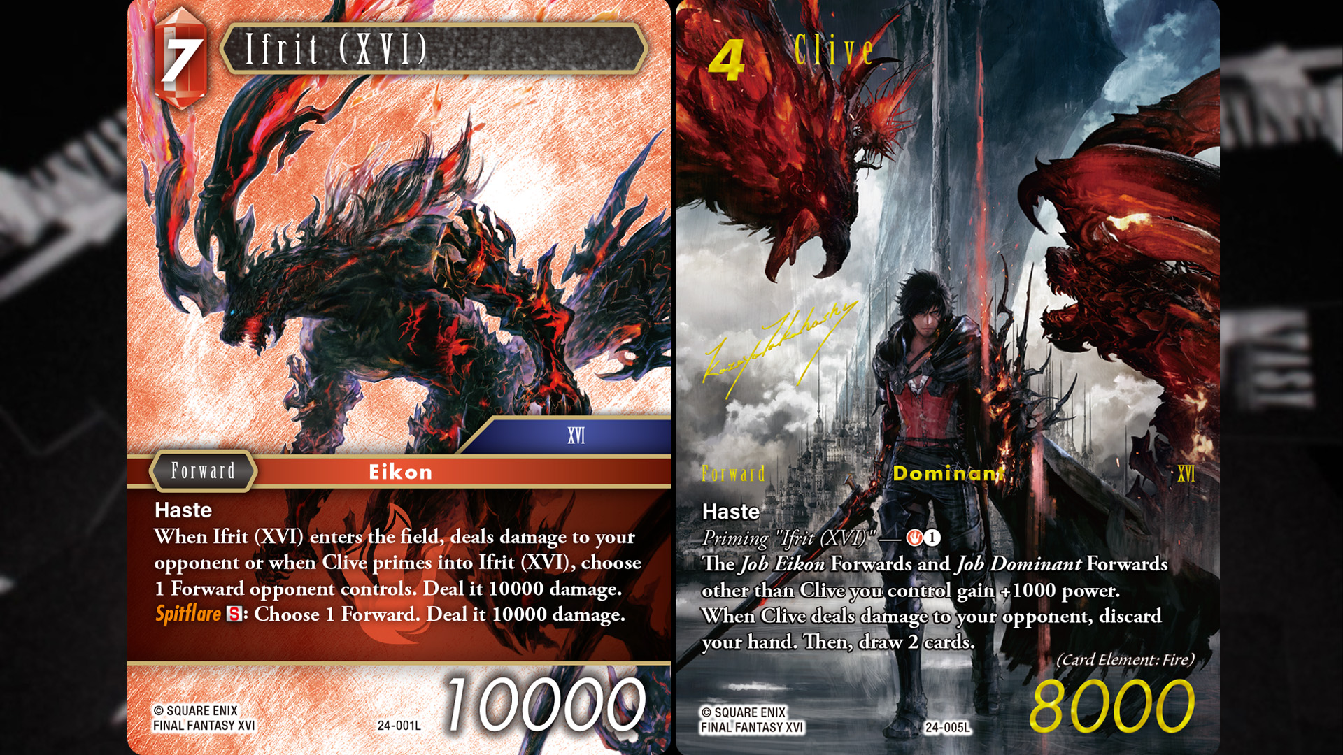 Hidden Legends - Card of The Week - Ifrit [24-001L] and Clive [24