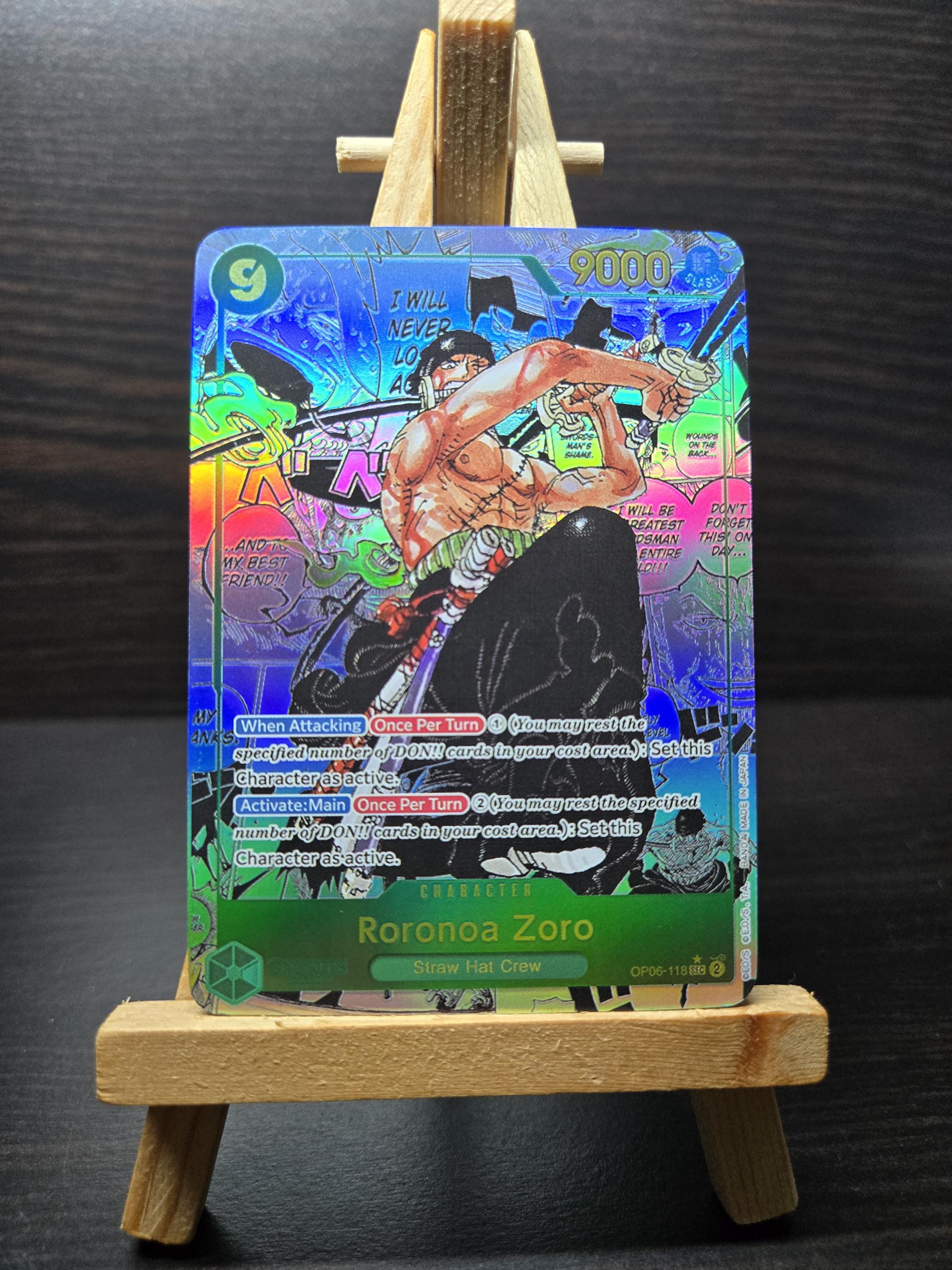TEXTURED PROXY Roronoa Zoro OP06 English Manga One Piece TCG - Etsy