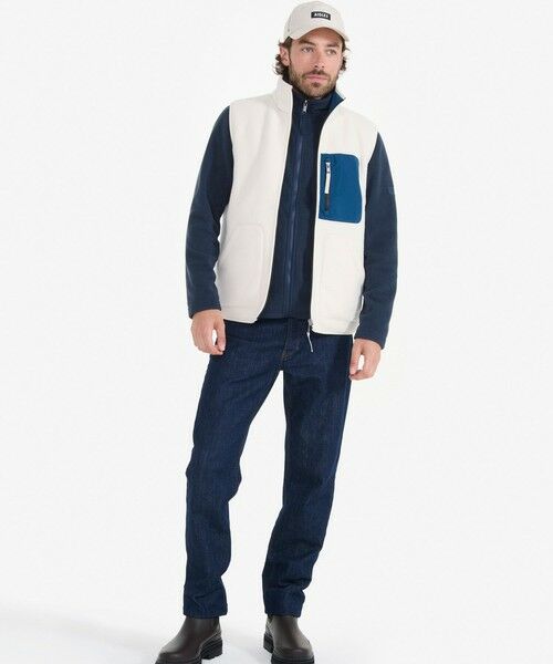セール】 シェルパフリース リバーシブルベスト / スタンドジップ