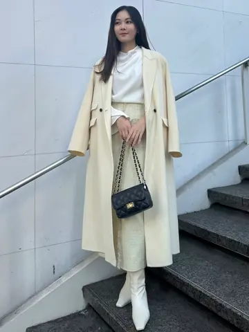 フロントポケットツイードスカート