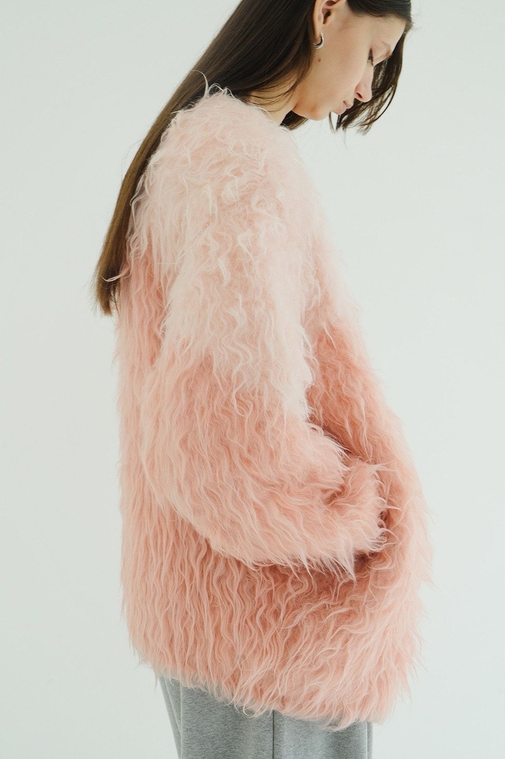 CLANE - シャギーニットカーディガン - BI COLOR SHAGGY KNIT CARDIGAN