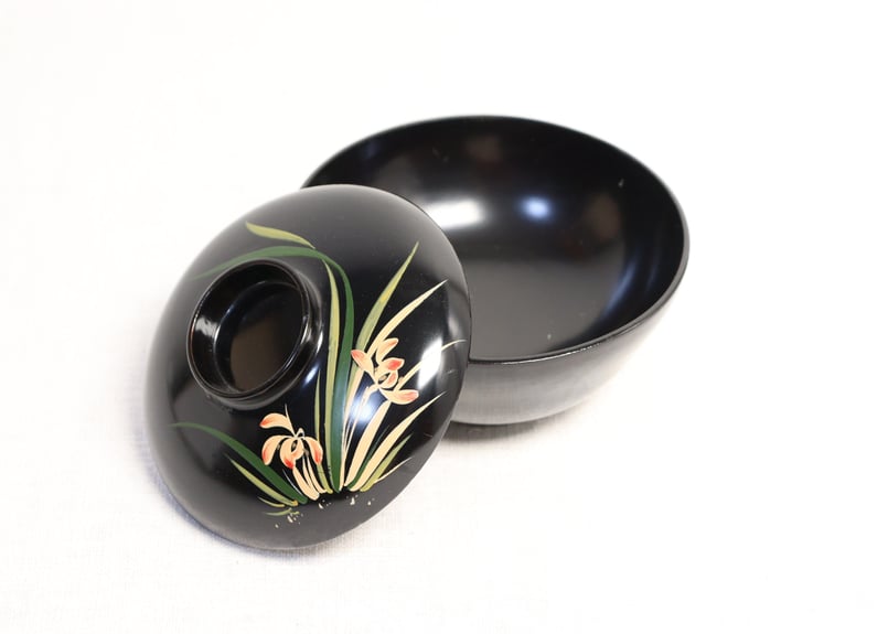 明治～大正総黒蒔絵菖蒲図吸物椀 | 吉祥寺PukuPuku