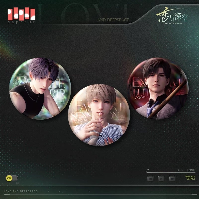 在庫販売【恋と深空】Love and Deepspace 中国通販「心速失衡」75mm 缶