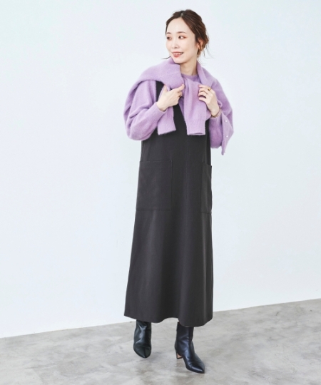 前後2WAYチャイニーズラクーンニットプルオーバー/le.coeur blanc