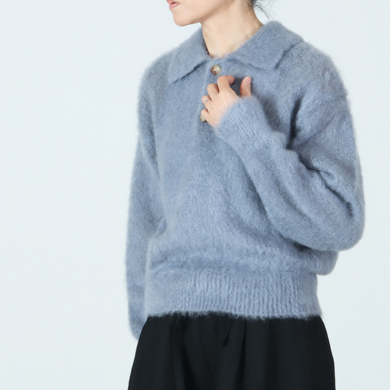BATONER (バトナー) PURE MOHAIR SHAGGY POLO / ピュアモヘアシャギーポロ