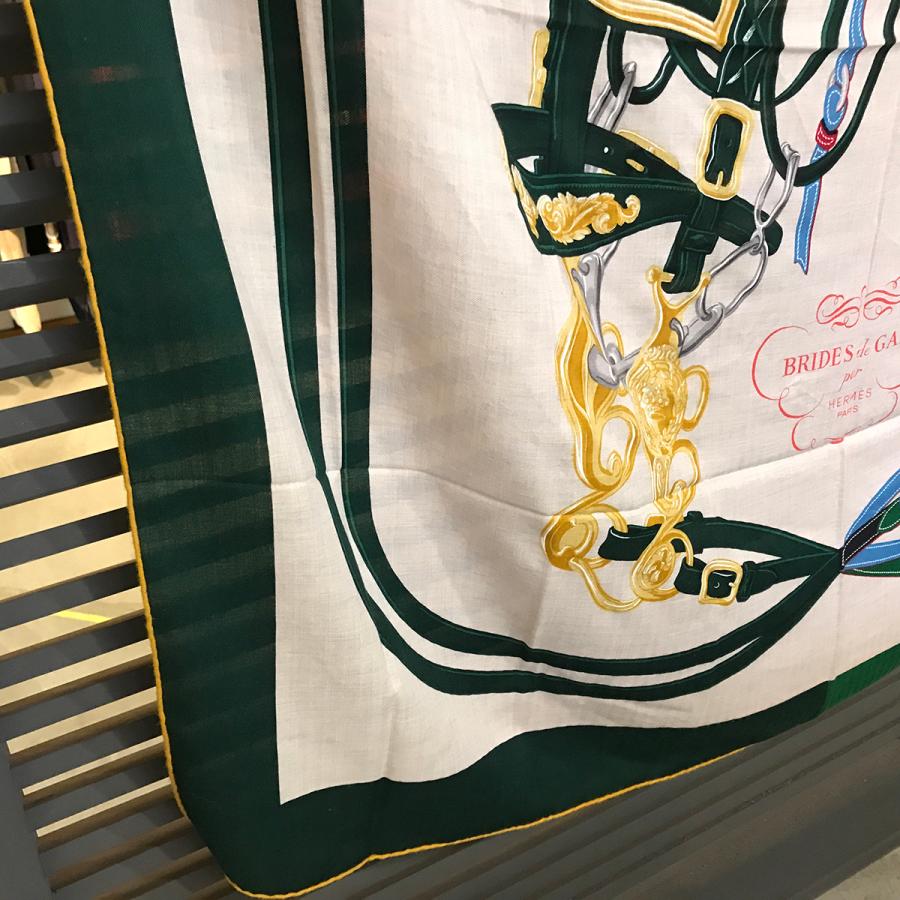 エルメススコットランド製ピュアカシミア マゼンタ柄ーフューシャ系