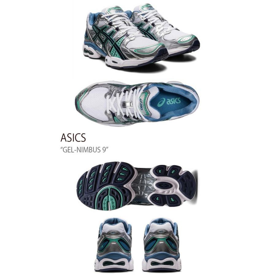 ASICS（アシックス） スニーカー GEL-NIMBUS 9 WHITE PURE SILVER