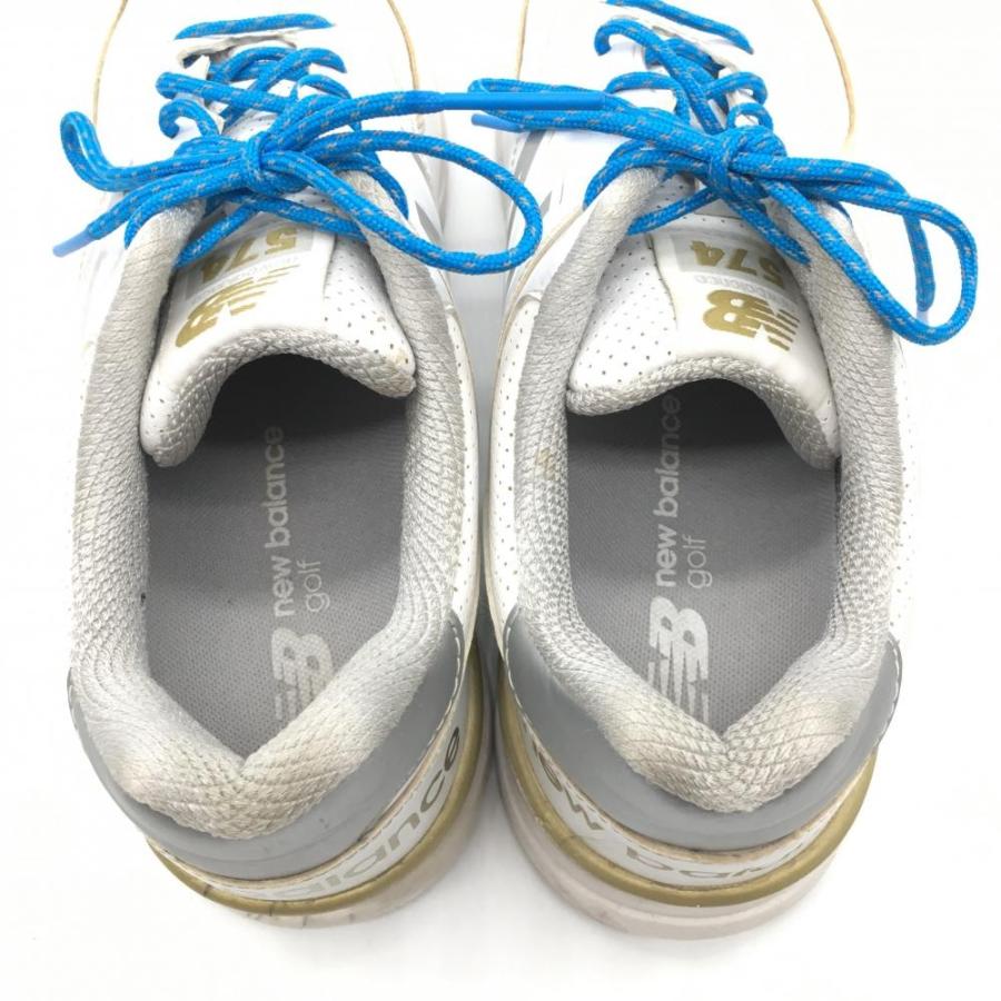 New Balance（ニューバランス） ゴルフシューズ 白×ゴールド MGS574G2