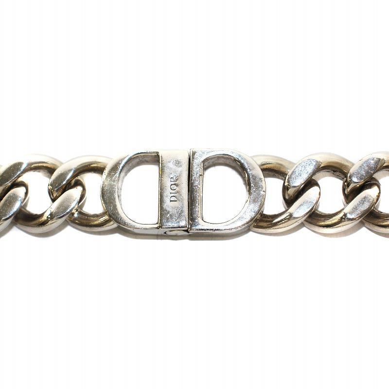 ディオール Dior CDアイコン ネックレス ペンダント チェーン シルバー