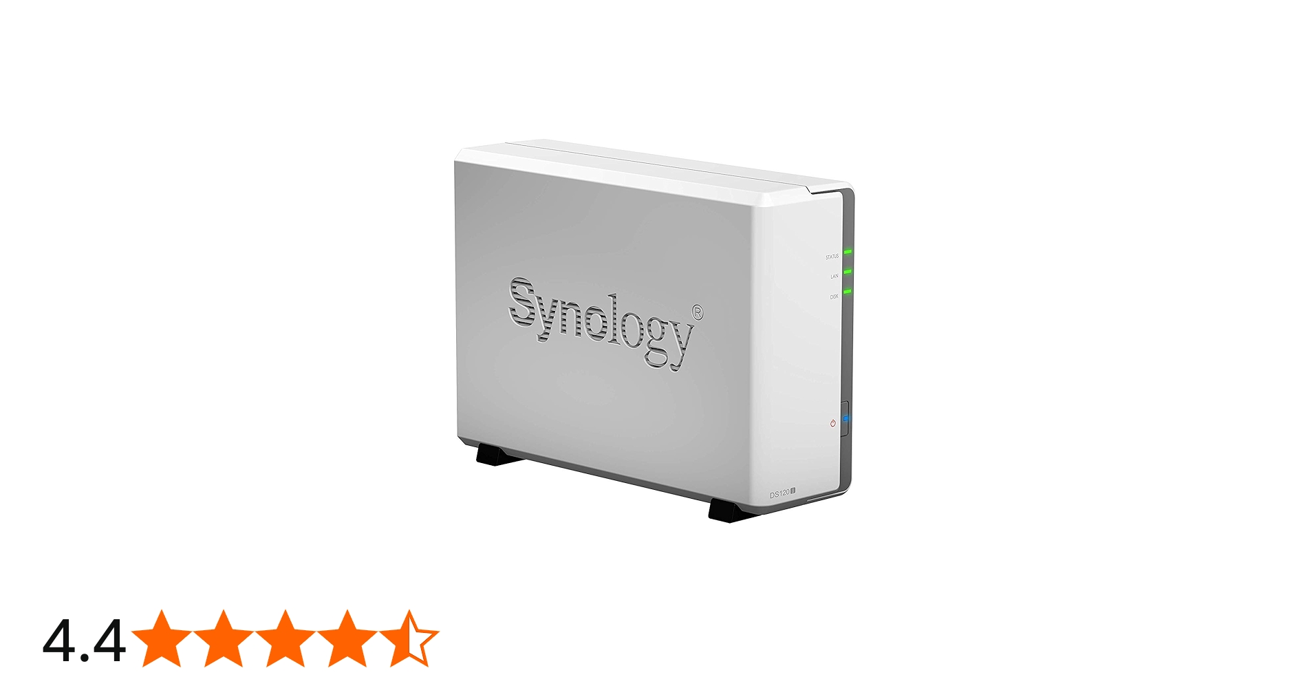 Synology DiskStation DS120j Network Attached Storage Drive (White