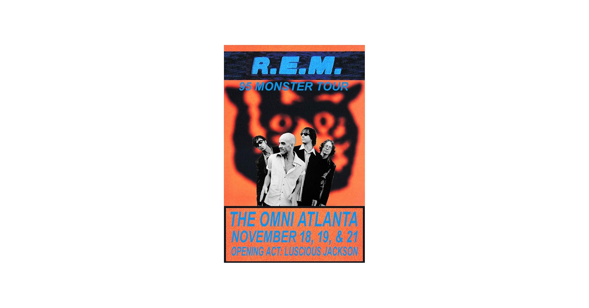 Amazon.com: GENERIC R.E.M. REPLICA MONSTER TOUR 1995 CONCERT