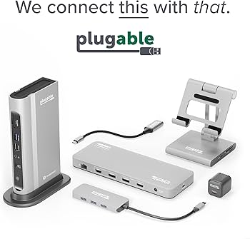 Amazon.com: Plugable 7-in-1 USB-C DisplayLink Dock – Dual 4K 60Hz