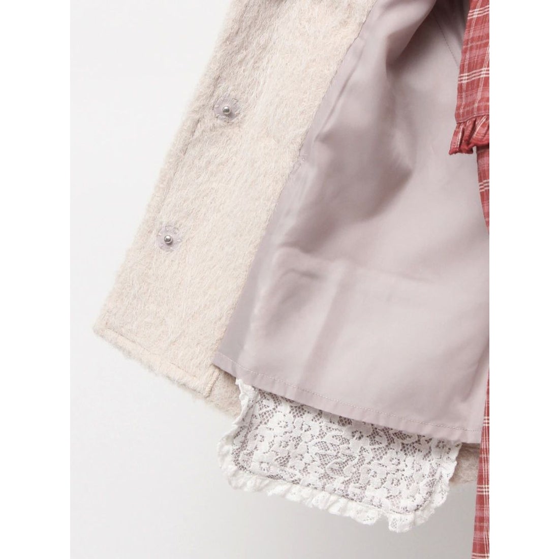 メリージェニー merry jenny milk shaggy Duffle Coat （オフホワイト