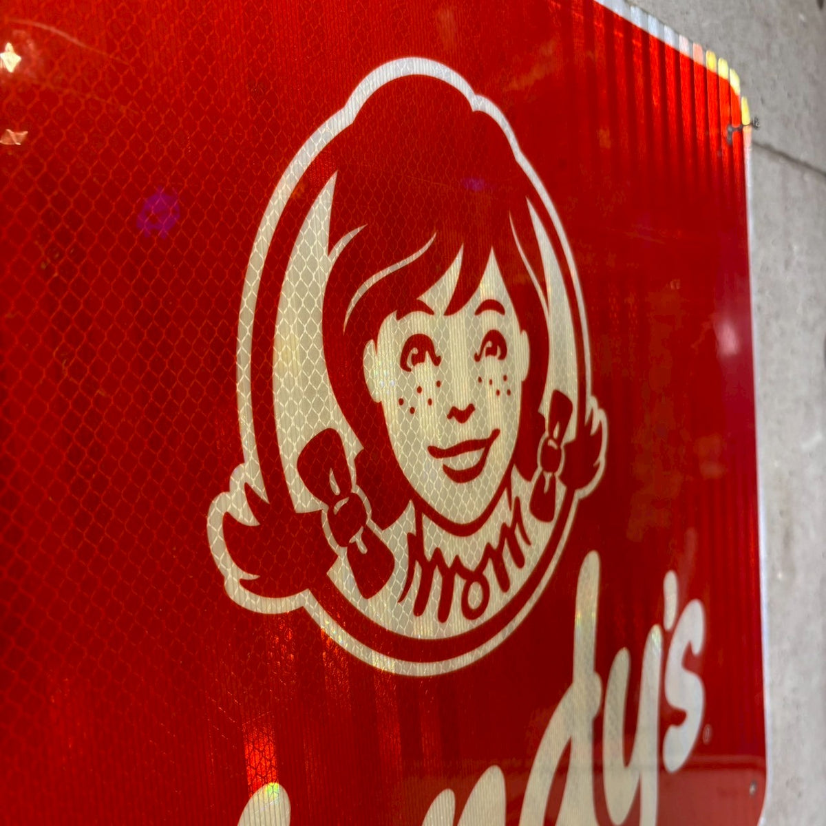 看板 【Wendy's（ウェンディーズ）】 スチール看板 メタルサイン