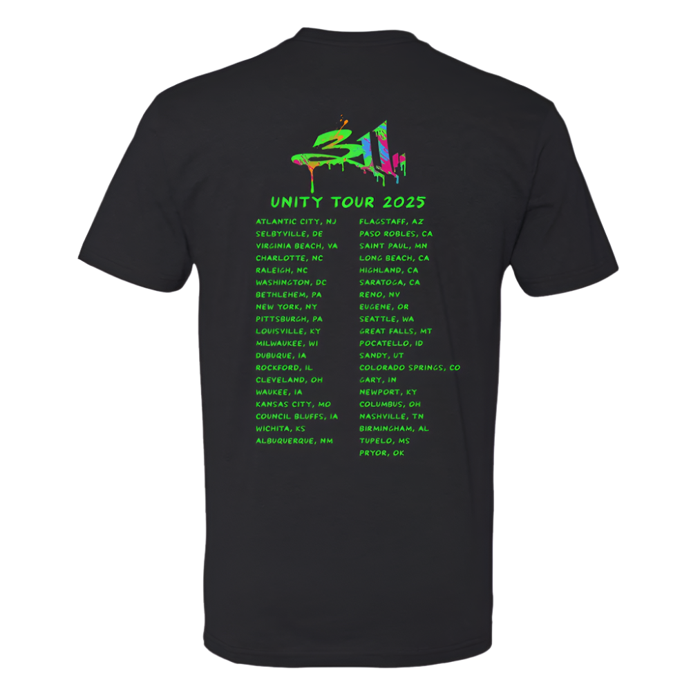Unity Tour 2025 Peace Splatter T-Shirt - 311 Official Store