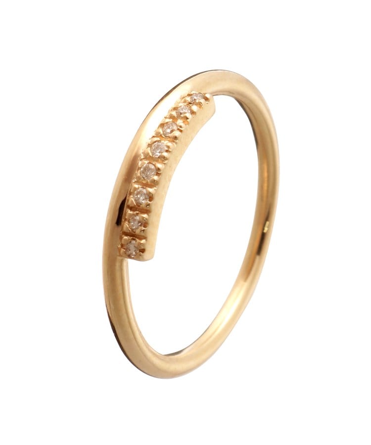 K10ダイヤモンド パラレル ピンキーリング（リング） | COCOSHNIK