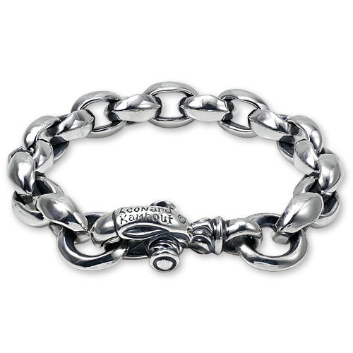 廃番のお知らせ* “Chunky”シルクリンクブレスレット | Silver&Leather