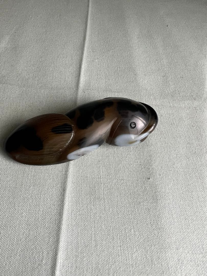 瑪瑙彫刻 魚形 鼻煙壺 中国美術 置物