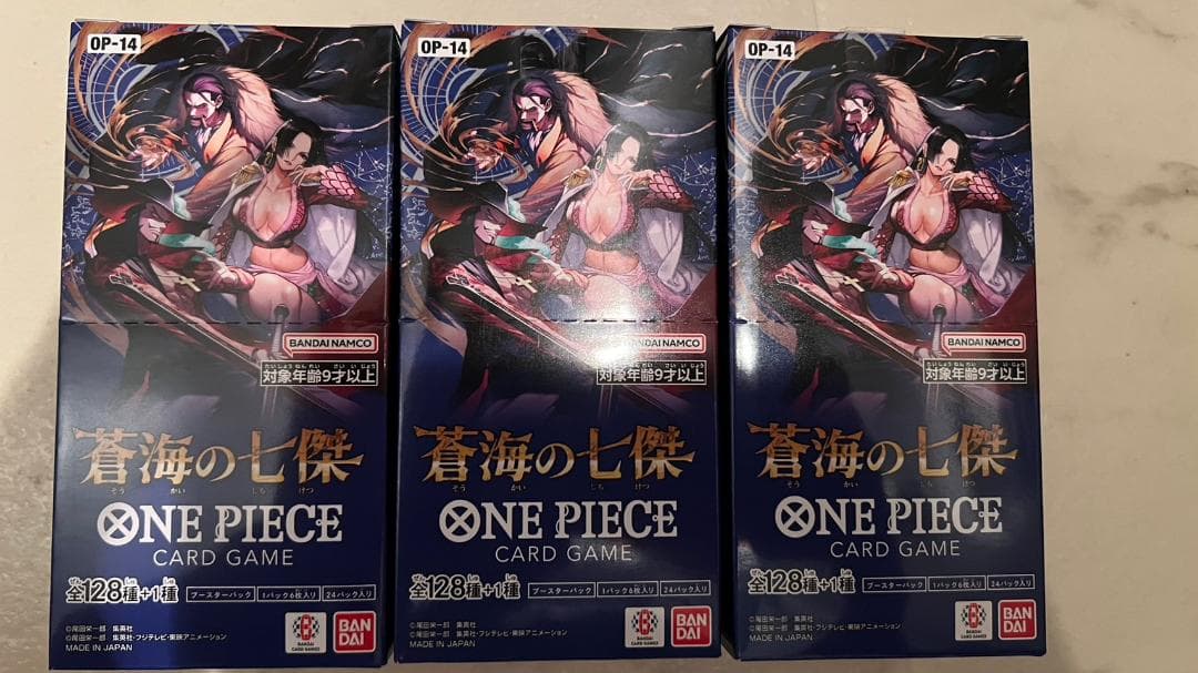 ま*つ様 クロスストア産　ワンピースカード　蒼海の七傑　3BOX　テープカット