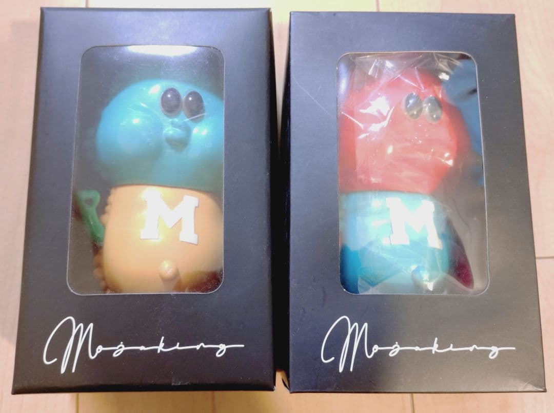 美品☆MOJAKING ソフビ 2体 セット　モジャキング　赤/緑　緑/黄