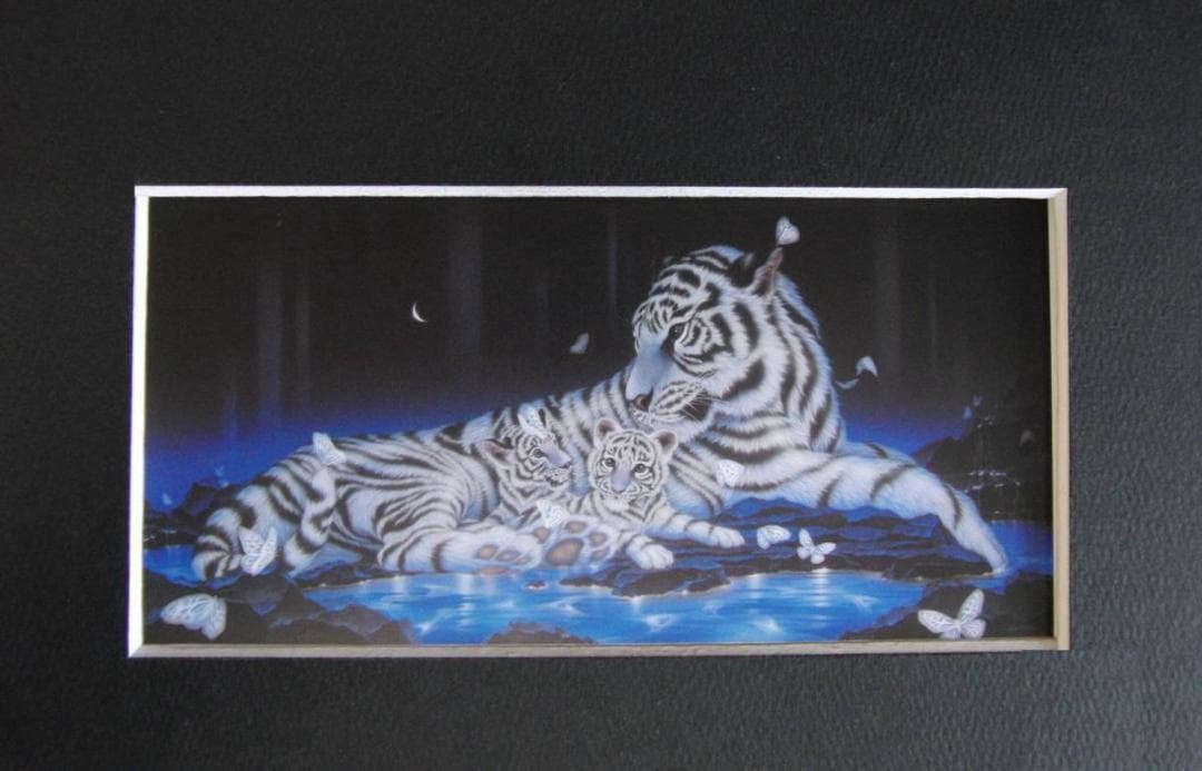 西野健太郎、【母と子】、希少な額装用画集より、状態良好、新品額装付