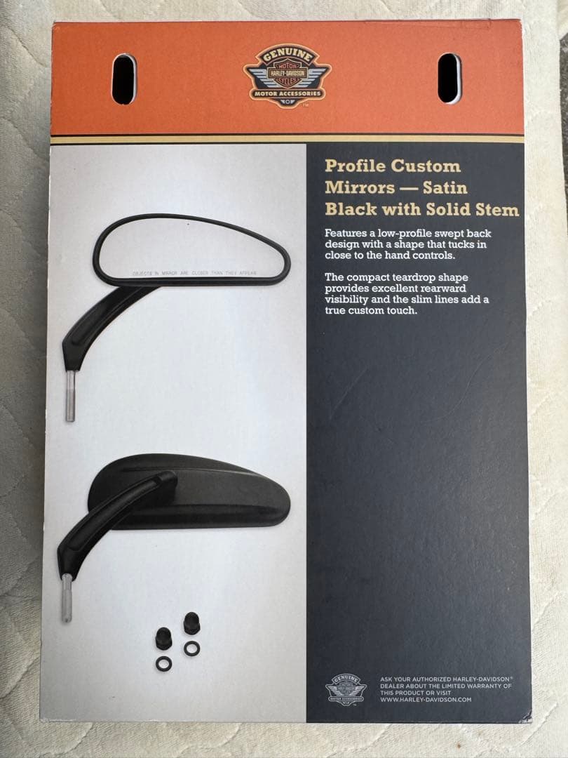 ハーレーダビットソン　プロファイル・カスタムミラー　サテンブラック
