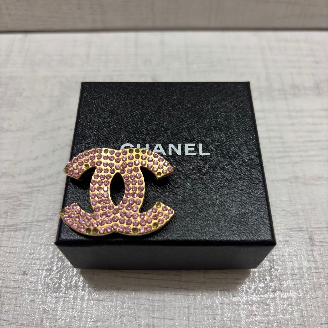 CHANEL シャネル ココマーク ヴィンテージ ブローチ ピンク