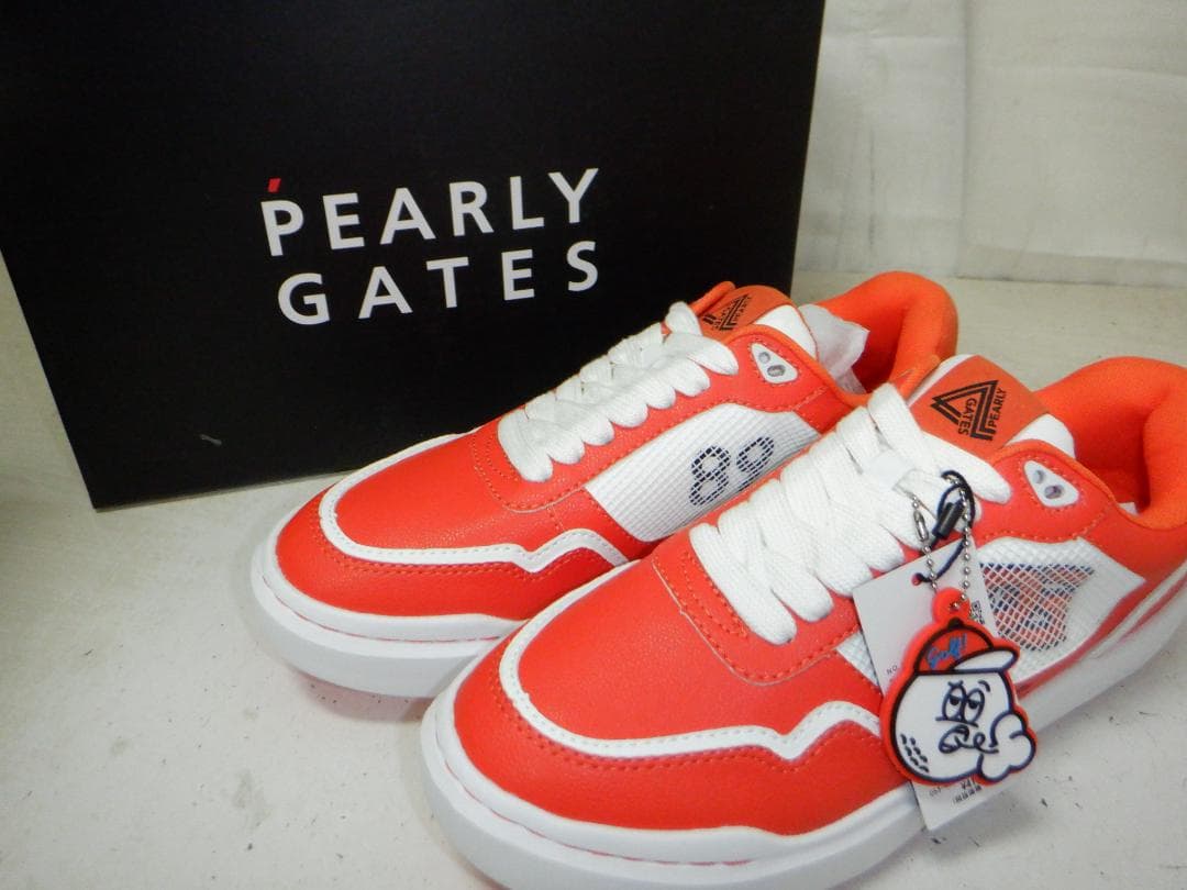 PEARLY GATES★パーリーゲイツ★ゴルフシューズ★24cm★オレンジ